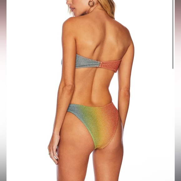 Free People DESERT OMBRE SHINE Beach Riot Island Bikini Swim Bottoms large nwt - Picture 3 of 7